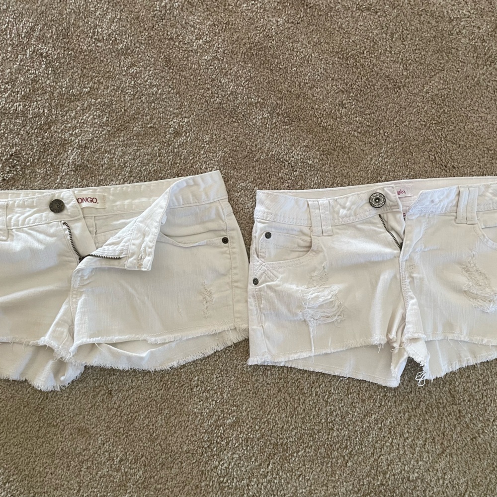 Bongo and Candies brand white jean shorts both size 5